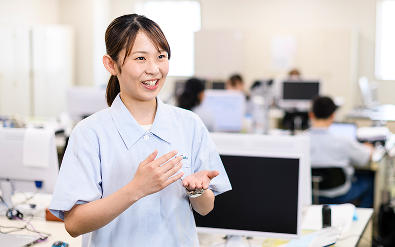 2017年入社 経理担当社員(取材当時)が話している様子
